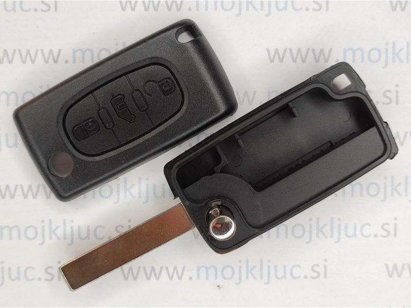 Ohišje za ključ Peugeot - zložljiv (kombi)